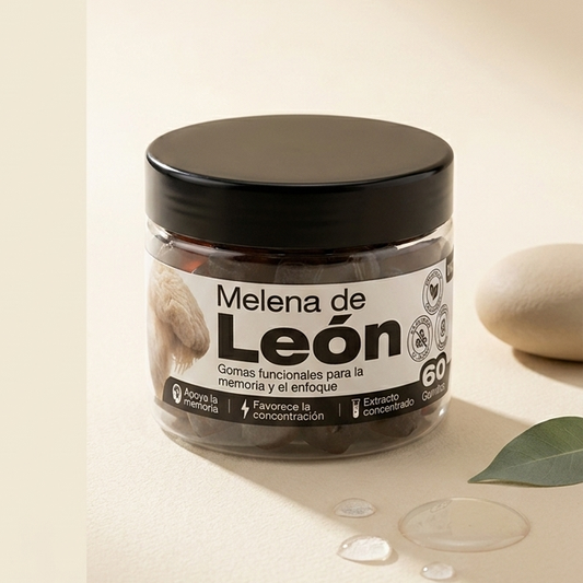 Gomitas de Melena de León · Enfoque y Memoria + Cúrcuma y Pimienta Negra x60
